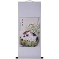 Lucky Chinese Pig Wall Art Painting - Green