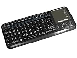 Mini Wireless Keyboard PC Tastatur mit Bildlaufleiste Touchpad 2.4 GHz (QWERTY Tastaturlayout) Multisprache support * geeignet für Window 7 / Vista / XP / 2000, Linux (Debian-3.1, Redhat-9.0, Ubuntu-8.10, Fedora-7.0 getestet oder höher)