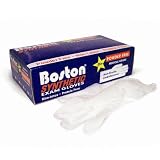 Boston Powder-Free Vinyl Exam Gloves: 1,000 LARGE