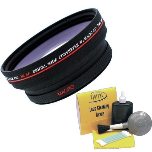 Digital Video 0.5x 72mm Wide Angle Lens for Sony HDRFX1 & HVRZ1U + Nwv Direct 5 Piece cleaning Kit. On Sale