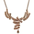 Snowman Lee Modern Abstract Art Style Mirror Finish Figaro Chain Pendant Statement Necklace