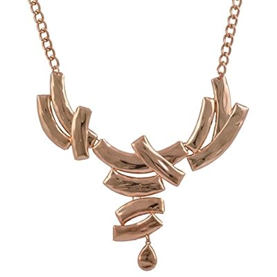 Snowman Lee Modern Abstract Art Style Mirror Finish Figaro Chain Pendant Statement Necklace