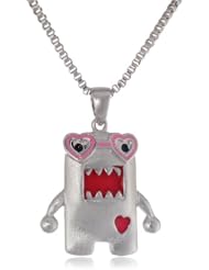 Domo White Bronze and Enamel Character Pendant Necklace, 18"