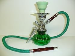 Glass Hookah Shisha Nargila + Tongs + All Rubber Garments. Comes Ready to Use!