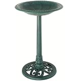 GARDMAN VERDIGRIS PEDESTRAL BIRD BATH/DRINKING BATH GARDEN FOR WILD BIRDS NEW