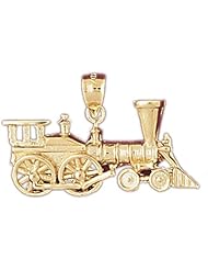 Dazzlers Solid 14k Gold Locomotive Train Charm Pendant Available in three colors from jewelsberry (weights: 4.5 grams only)