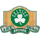Boston Celtics Wood Sign Graphics Antique Matte Finish Laminate Top Durability