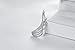 EAR VINES Cubic Zirconia Wings Ear Wrap Cuff Stud Earrings Silver Tone
