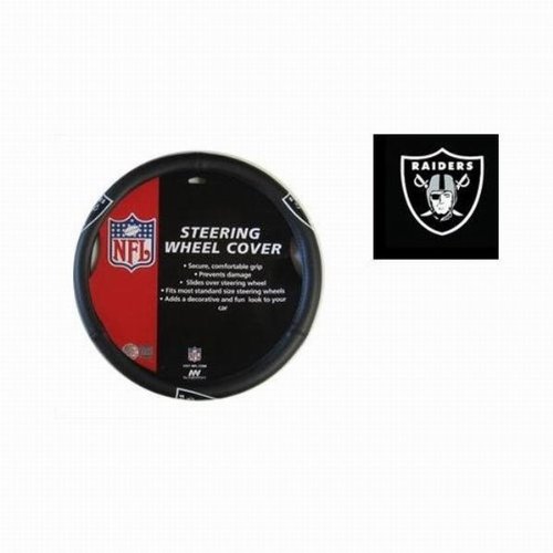 Oakland Raiders NFL Football Universal Car Truck SUV Steering Wheel Cover