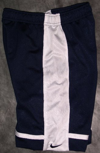 Nike Boys Basketball Shorts, Obsidian with White Stripes