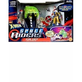  JEAN GREY & LIGHT-UP HYPER JET X-Men Space Riders MARVEL COMICS Action Figure & Vehicle
