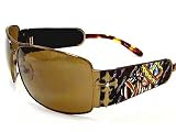 ED HARDY EHS017 EHS-017 Cocoa Swarovski Vintage Tattoo Sunglasses 63-13-120
