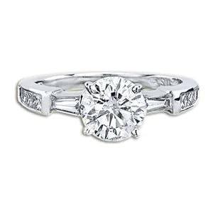 2.61 CT F VS1 ROUND DIAMOND 18K RING - IDEAL BRILLIANCE