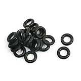 uxcell オイルシール　Oリング　ラバー　ゴム　耐摩耗性ある　11.1mm外径　2.65mm厚さ　ブラック　20個