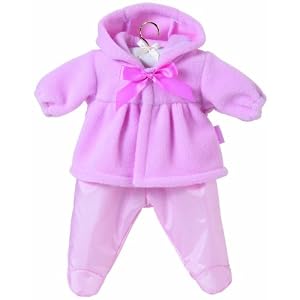 Corolle My First Fashions 12-Inch Pink Hooded Fleece Jacket Set by