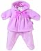 Corolle My First Fashions 12-Inch Pink Hooded Fleece Jacket Set