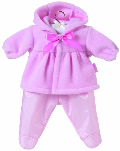 Corolle My First Fashions 12-Inch Pink Hooded Fleece Jacket Set