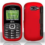 Premium - LG VN530/Octane Rubber Red Cover - Faceplate - Case - Snap On - P ....