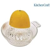 Kitchen Craft Round Glass Lemon / Citrus Fruit Squeezer KCJUICE