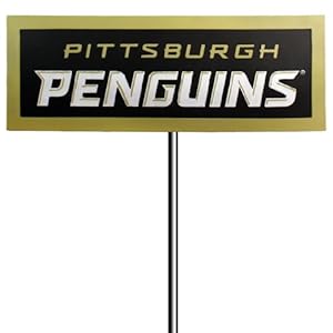 Amazon.com : NHL Pittsburgh Penguins 12.5'' x 4.5'' Garden Sign ...