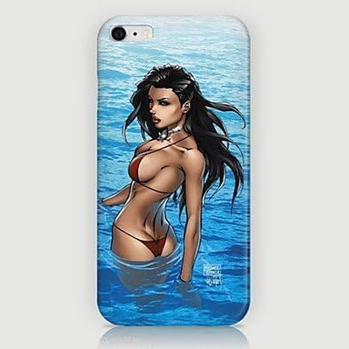 Girl in the Sea Phone Case [Customizable by Buyers] [Create Your Own Phone Case] Slim Fitted Hard Protector Cover for iPhone 4 4S