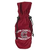 South Carolina Gamecocks Garnet Velvet Wine Bottle Bag