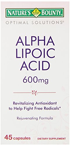 Nature's Bounty Optimal Solutions Alpha Lipoic Acid Capsules, 600 mg, 45 Count Nature's Bounty Optimal Solutions Alpha Lipoic Acid Capsules, 600 mg, 45 Count