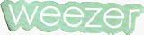 Weezer - Small White on Light Green Logo - Sticker / Decal