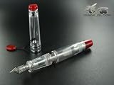 Aurora Optima Demonstrator Red Fine Point Fountain Pen - AU-570-RAF