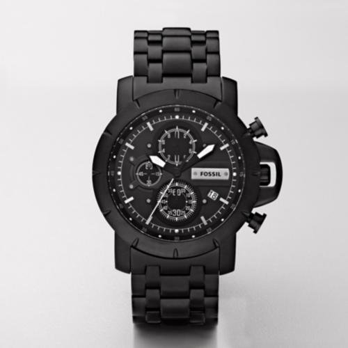 Fossil Utility Plated Stainless Steel Watch - Black Fossil Utility Plated Stainless Steel Watch - Black