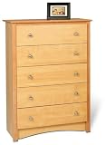 Prepac 5-Drawer Chest - Maple