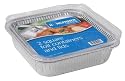 2 Square Foil Containers & Lids