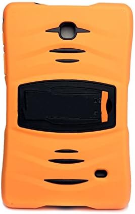 Samsung Galaxy Tab 4 8.0 Case-Heavy Duty Rugged Impact Dual Layer Hybrid Full Protective Cover with Built-in Kickstand Protective Screen Protector and Impact Resistant Bumper Case Cover for Samsung Galaxy Tab 4 8 Inch T330/t331/t335 Tablet Case Cover (Orange)