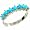 High Quality Solid Hallmarked Sterling Silver Natural Turquoise Eternity Ring - Size 5 - Finger Sizes 5 to 12 Available
