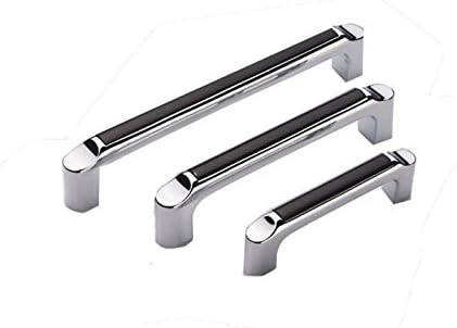 Simple Style 4 PCS Cabinet Handle Zinc Alloy Drawer Handle (Black, M)