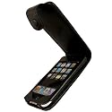 iGadgitz Luxury Black Genuine Leather Case Cover for Apple iPod Touch 2nd 2G & New 3rd Generation 3G 8gb, 16gb, 32gb & 64gb + Detachable Belt Clip & Screen Protector