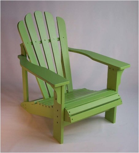 Lime Green Painted Cedar Adirondack Chair