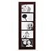 Adeco PF0272 5 Divided Openings, Decorative Walnut Color Wood Wall Hanging Picture Photo Frame, 4x6 inches each