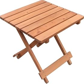 Folding Wood Square Side Table
