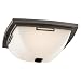 Kichler Lighting 49116AVI FL Leeds 2-Light Fluorescent Outdoor Flush Mount Ceiling Light, Anvil Iron with Satin-Etched Cased Opal Glass