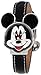 Disney Mickey Mouse Women's MCK001B Black Leather Strap Watch