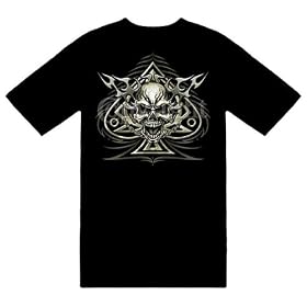 Ace of Spades Skull and Chains T-Shirt; Great Gift Ideas for Adults, Men, Boys, Youth, and Teens,...