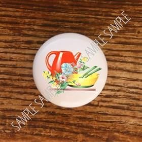 VINTAGE FIESTA PITCHER BOWL FLOWERS DRAWER PULLS KNOBS