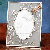 Dragonfly Amber Crystal Design Picture Frame Collectible Photograph