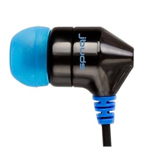 JBuds J2 Premium Hi-Fi Noise-Isolating Earbuds - Black/Electric Blue