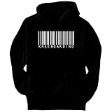 Kneeboarding BARCODE / BAR CODE Sports Mens Hoodie (Black, Sizes X-Small - XXX-Large)