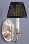 Norwell - 8115-PB-BS - Bristol 1 Light Sconce - Polished Brass Finish/Black Fabric Shade