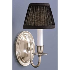 Norwell - 8115-PB-BS - Bristol 1 Light Sconce - Polished Brass Finish/Black Fabric Shade