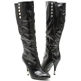 Black Patent Knee High Boots Exotic by Delicious