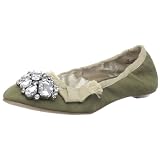 Mia Womens Parisian Jeweled Ballerina Flat